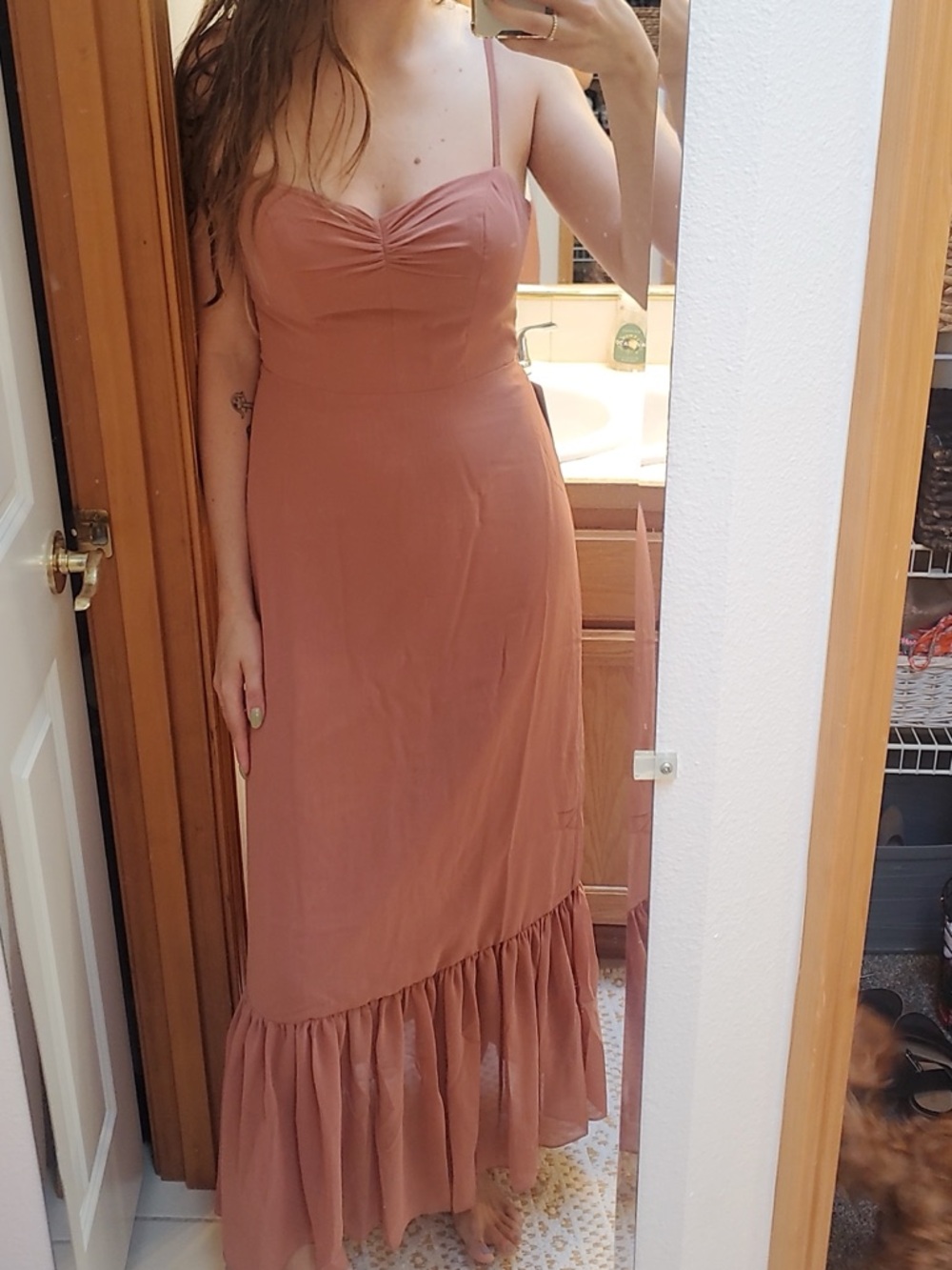 Azazie Rose Spaghetti-Strap Maxi Dress